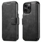 For iPhone 12 Pro Max Suteni Q05 2-in-1 Multi-function Detachable Wallet MagSafe Phone Case(Black)