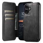 For iPhone 17 Suteni Q05 2-in-1 Multi-function Detachable Wallet MagSafe Phone Case(Black)