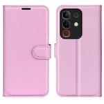 For vivo Y29 4G Litchi Texture Horizontal Flip Leather Phone Case with Holder(Pink)
