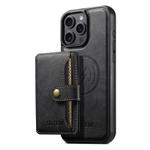 For iPhone 15 Pro Max Suteni M4 Magnetic Card Bag MagSafe Leather Phone Case(Black)