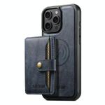 For iPhone 15 Pro Max Suteni M4 Magnetic Card Bag MagSafe Leather Phone Case(Blue)
