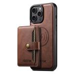 For iPhone 13 Pro Max Suteni M4 Magnetic Card Bag MagSafe Leather Phone Case(Brown)