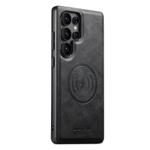 For Samsung Galaxy S23 Ultra 5G Suteni G5 Cowhide Leather Magnetic Phone Case(Black)