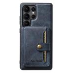 For Samsung Galaxy S25 Ultra 5G Suteni M4 Magnetic Card Bag MagSafe Leather Phone Case(Blue)