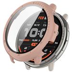 For Amazfit Active 2 A2437 Tempered Film Integrated PC Watch Protective Case(Cherry Pink)
