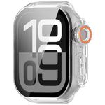 For Apple Watch Series 9/8/7 41mm Change to Ultra 49mm Tempered Film Integrated PC Button Watch Case(Transparent Color)