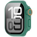 For Apple Watch Series 6/5/4/SE/SE2 40mm Change to Ultra 49mm Tempered Film Integrated PC Button Watch Case(Green)