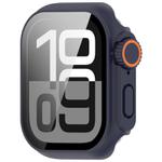 For Apple Watch Series 6/5/4/SE/SE2 40mm Change to Ultra 49mm Tempered Film Integrated PC Button Watch Case(Midnight Blue)