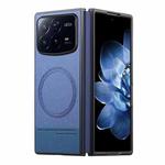 For Xiaomi Mix Fold 4 Twill Fabric Leather Skin Magnetic Back Phone Case(Blue)