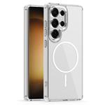 For Samsung Galaxy S23 Ultra 5G Star Shield Thin Circle MagSafe Phone Case(White)