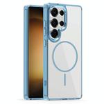 For Samsung Galaxy S23 Ultra 5G Star Shield Thin Circle MagSafe Phone Case(Light Blue)