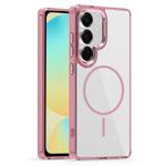 For Samsung Galaxy S24 FE 5G Star Shield Thin Circle MagSafe Phone Case(Pink)