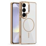 For Samsung Galaxy S24+ 5G Star Shield Thin Circle MagSafe Phone Case(Desert Gold)