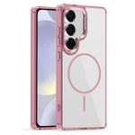 For Samsung Galaxy S24+ 5G Star Shield Thin Circle MagSafe Phone Case(Pink)