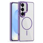 For Samsung Galaxy S25 5G Star Shield Thin Circle MagSafe Phone Case(Purple)