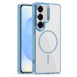 For Samsung Galaxy S25+ 5G Star Shield Thin Circle MagSafe Phone Case(Light Blue)