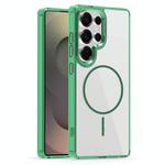 For Samsung Galaxy S25 Ultra 5G Star Shield Thin Circle MagSafe Phone Case(Green)