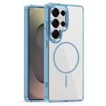 For Samsung Galaxy S25 Ultra 5G Star Shield Thin Circle MagSafe Phone Case(Light Blue)