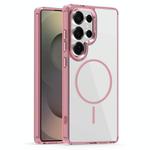 For Samsung Galaxy S25 Ultra 5G Star Shield Thin Circle MagSafe Phone Case(Pink)