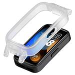 For Huawei Band 10 / 9 / 8 12mm PC Ear Half Coverage Watch Protective Frame(Transparent White)
