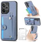 For Realme Neo7 Wristband Kickstand Wallet Back Phone Case with Tool Knife(Blue)