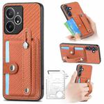 For Realme Neo7 Wristband Kickstand Wallet Back Phone Case with Tool Knife(Brown)
