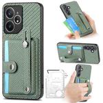 For Realme Neo7 Wristband Kickstand Wallet Back Phone Case with Tool Knife(Green)