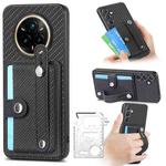For Realme 14 Pro Wristband Kickstand Wallet Back Phone Case with Tool Knife(Black)