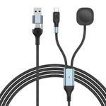 2m 2-in-2 100W PD Fast Charging Date Cable for Phone and Watch