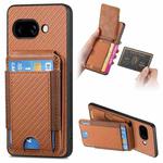 For Google Pixel 9a Carbon Fiber Vertical Flip Wallet Stand Phone Case(Brown)
