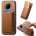 For Huawei Mate 70 Retro Magsafe Card Bag PU Back Cover Phone Case(Brown)