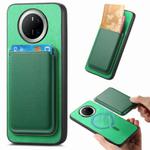 For Huawei Mate 70 Pro Retro Magsafe Card Bag PU Back Cover Phone Case(Green)