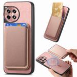 For OnePlus Ace 5 / 5 Pro Retro Magsafe Card Bag PU Back Cover Phone Case(Pink)