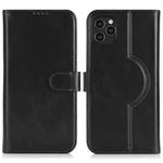 For iPhone 13 Pro Genuine Leather Card Wallet MagSafe Phone Case(Black)