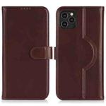 For iPhone 13 Pro Genuine Leather Card Wallet MagSafe Phone Case(Dark Brown)
