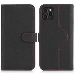 For iPhone 15 Pro Genuine Leather Card Wallet MagSafe Phone Case(Litchi Black)