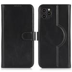 For iPhone 15 Pro Max Genuine Leather Card Wallet MagSafe Phone Case(Black)