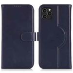 For iPhone 16 Pro Genuine Leather Card Wallet MagSafe Phone Case(Dark Blue)
