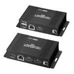 D5-2/D6-2 Video Audio Transmitter Receiver HDMI KVM Extender 4K HDMI to RJ45 LAN Extender, Plug:EU Plug
