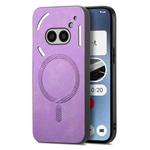 For Nothing Phone 2a Retro Magsafe Magnetic PU Back Cover Phone Case(Purple)