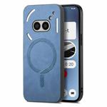 For Nothing Phone 2a Retro Magsafe Magnetic PU Back Cover Phone Case(Blue)