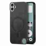 For Nothing CMF Phone 1 Retro Magsafe Magnetic PU Back Cover Phone Case(Black)