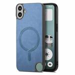 For Nothing CMF Phone 1 Retro Magsafe Magnetic PU Back Cover Phone Case(Blue)