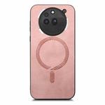 For Nothing Phone 3a Pro Retro Magsafe Magnetic PU Back Cover Phone Case(Pink)