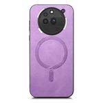 For Nothing Phone 3a Pro Retro Magsafe Magnetic PU Back Cover Phone Case(Purple)