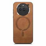 For Nothing Phone 3a Pro Retro Magsafe Magnetic PU Back Cover Phone Case(Brown)