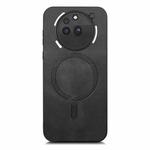 For Nothing Phone 3a Pro Retro Magsafe Magnetic PU Back Cover Phone Case(Black)