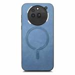 For Nothing Phone 3a Pro Retro Magsafe Magnetic PU Back Cover Phone Case(Blue)