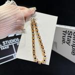 Sugar Cube Crystal Beaded Phone Chain(Golden)
