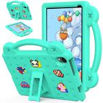 For Urao Jeazans OC101 / C107 Android 2024 Handle Kickstand Children EVA Shockproof Tablet Case(Mint Green)